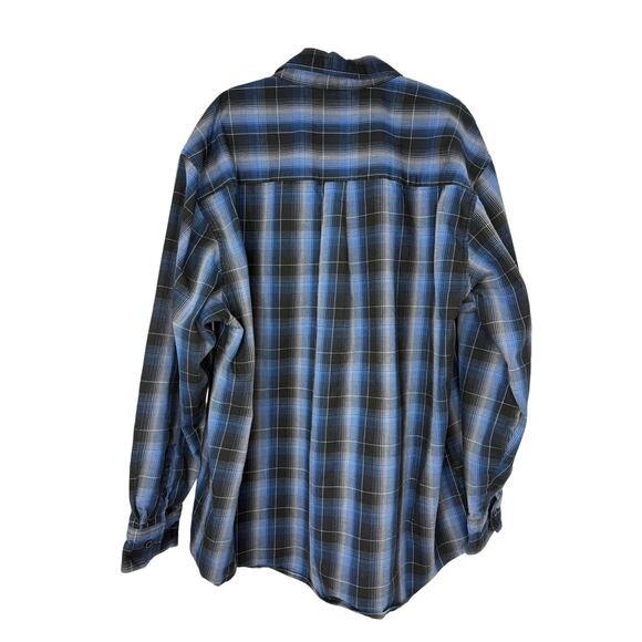 Dixxon Flannel Company Combustion FR Plaid Shirt Men’s 4X Blue Black Button-Up - Picture 2 of 9